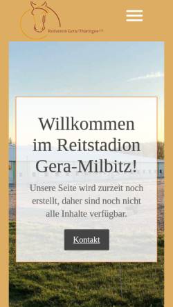 Vorschau der mobilen Webseite reitverein-gera.de, Reitverein Gera/Thüringen e.V.