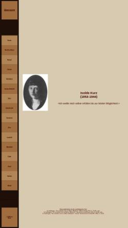 Vorschau der mobilen Webseite www.dichterinnen.de, Kurz, Isolde - Biografie