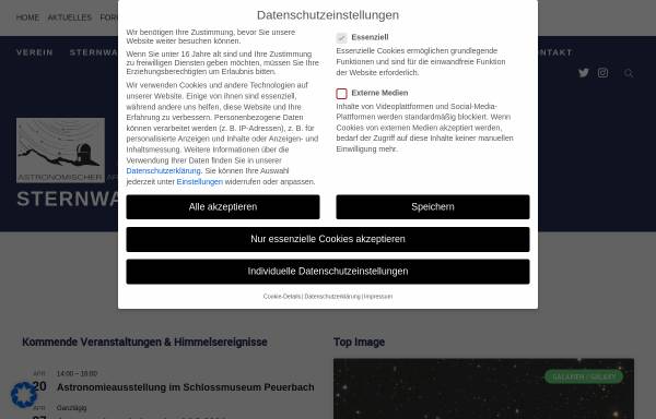 Vorschau von www.astronomie.at, Astronomischer Arbeiskreis Salzkammergut (AAS) und Sternwarte Gahberg