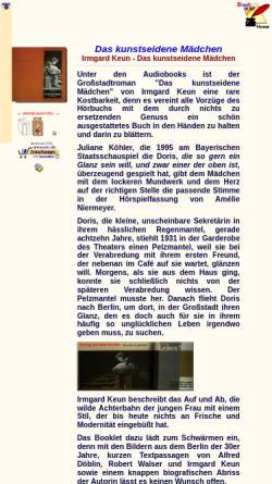 Vorschau der mobilen Webseite www.leser-service.de, Irmgard Keun - Das kunstseidene Mädchen (Buchtipp/Rezension)