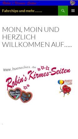 Vorschau der mobilen Webseite www.hueneckes.de, Robins Kirmes-Seiten