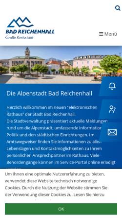 Vorschau der mobilen Webseite www.stadt-bad-reichenhall.de, Stadt Bad Reichenhall