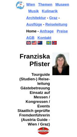 Vorschau der mobilen Webseite www.grazguide.com, Fremdenführerin Franziska Pfister