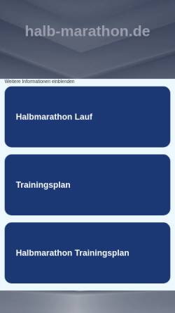 Vorschau der mobilen Webseite www.halb-marathon.de, Halbmarathon