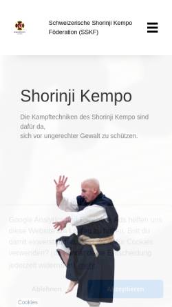 Vorschau der mobilen Webseite www.shorinjikempo.ch, Shorinji Kempo Schweiz