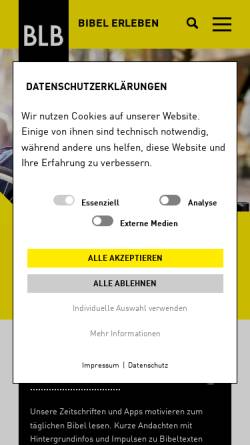 Vorschau der mobilen Webseite www.bibellesebund.ch, Bibellesebund