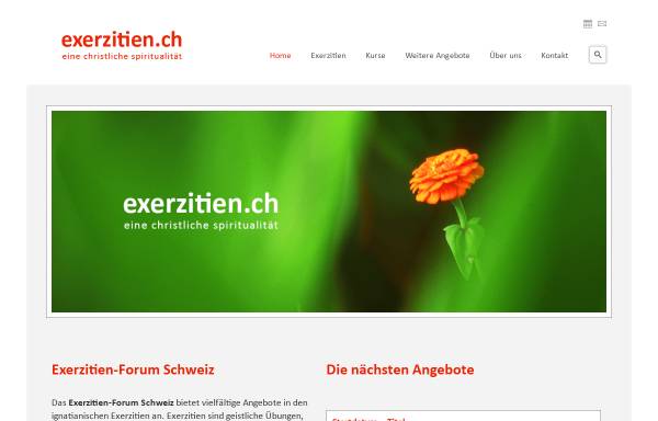 Vorschau von exerzitien.ch, Exerzitien