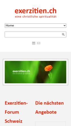 Vorschau der mobilen Webseite exerzitien.ch, Exerzitien