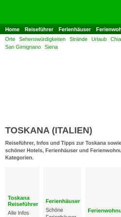 Vorschau der mobilen Webseite www.toskanalive.de, Toskanalive