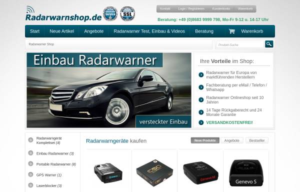 Vorschau von www.radarwarnshop.de, Radarnwarnshop, Thomas Holecek