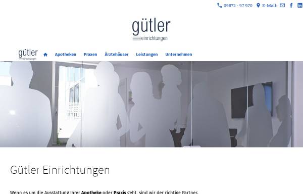 Vorschau von www.guetler-einrichtungen.de, Gütler Einrichtungen GmbH