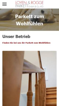 Vorschau der mobilen Webseite www.loyen-rogge.de, Loyen Parkett GmbH & Co.KG