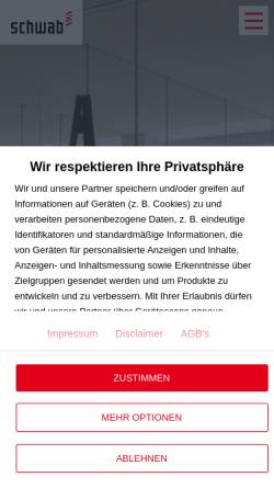 Vorschau der mobilen Webseite www.schwabag.ch, Schwab AG