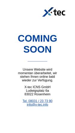 Vorschau der mobilen Webseite www.x-tec.info, X-tec GmbH