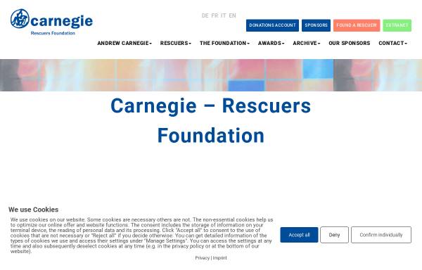 Vorschau von www.carnegie.ch, Carnegie-Stiftung für LebensretterInnen in der Schweiz