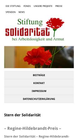Vorschau der mobilen Webseite www.solidaritaet.net, Das Portal für Solidarität