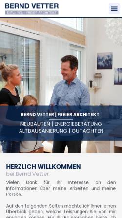 Vorschau der mobilen Webseite www.bernd-vetter.de, Vetter, Bernd