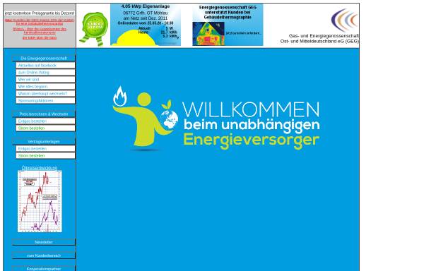 Vorschau von www.energiegenossenschaft.de, Gas- und Energiegenossenschaft Ost- und Mitteldeutschland