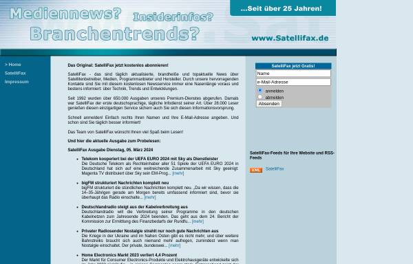 Vorschau von www.satnews.de, Satelli-Line Infodienste GmbH - Satnews
