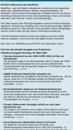 Vorschau der mobilen Webseite www.satnews.de, Satelli-Line Infodienste GmbH - Satnews