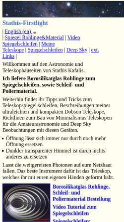 Vorschau der mobilen Webseite www.stathis-firstlight.de, Stathis' Firstlight