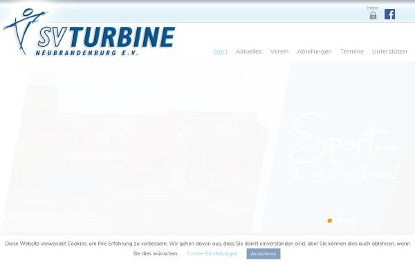 Vorschau von www.svturbine-neubrandenburg.de, SV Turbine Neubrandenburg