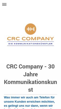 Vorschau der mobilen Webseite www.crc-company.de, CRC Office and Sales GmbH