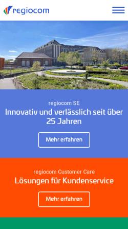 Vorschau der mobilen Webseite www.regiocom.com, Regiocom GmbH
