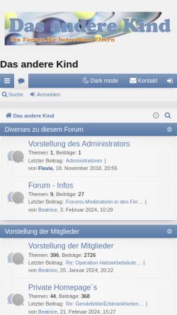 Vorschau der mobilen Webseite dasanderekind.ch, Das andere Kind