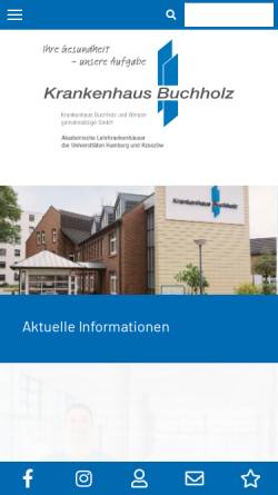 Vorschau der mobilen Webseite www.krankenhaus-buchholz.de, Krankenhaus Buchholz