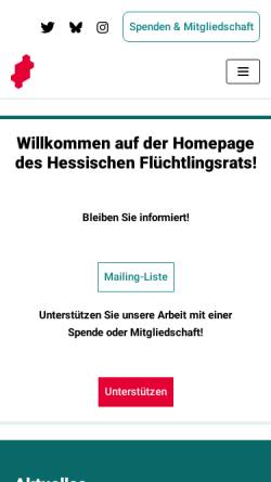 Vorschau der mobilen Webseite fluechtlingsrat-hessen.de, Hessischer Flüchlingsrat e.V.
