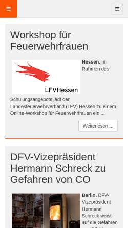 Vorschau der mobilen Webseite nfv-112.org, Nassauischer Feuerwehrverband e.V.