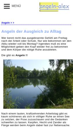Vorschau der mobilen Webseite www.angeln-alex.de, Angeln Alex