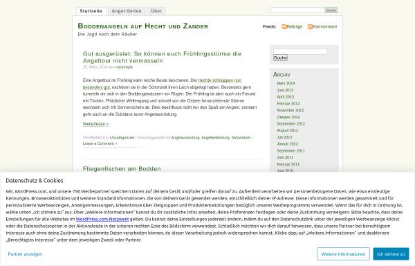 Vorschau von boddenangeln.wordpress.com, Boddenangeln auf Hecht und Zander