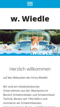Vorschau der mobilen Webseite www.alles-fuers-schwimmbad-wiedle.de, Wilfried Wiedle