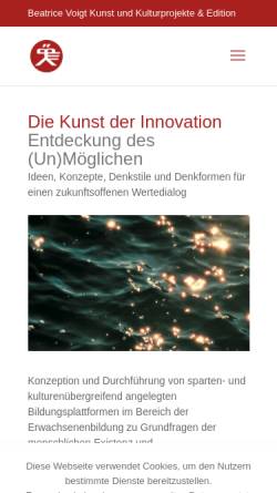 Vorschau der mobilen Webseite www.kunst-der-innovation.de, Die Kunst der Innovation - Entdeckung des (Un)Möglichen