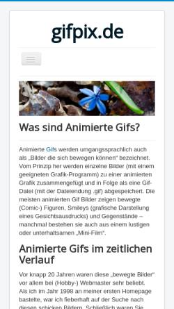 Vorschau der mobilen Webseite www.gifpix.de, GifPix.de