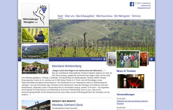 Vorschau von www.wuerttemberger-weingueter.de, VSWW - Vereinigung Selbstmarktender Weinbaubetriebe Württembergs