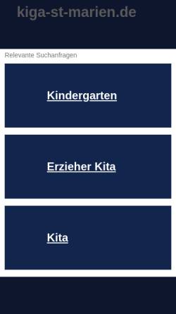 Vorschau der mobilen Webseite www.kiga-st-marien.de, Kindergarten Sankt Mariä Empfängnis