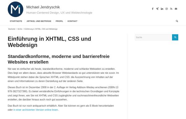 Einführung in XHTML, CSS und Webdesign