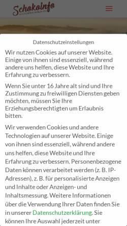 Vorschau der mobilen Webseite www.infozentrum-schoko.de, Info-Zentrum Schokolade