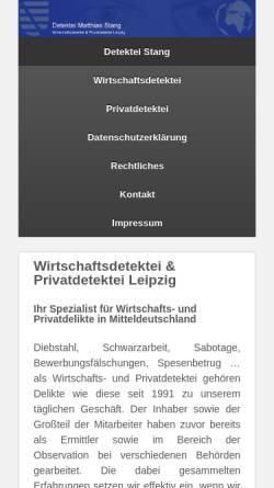Vorschau der mobilen Webseite www.detektei-stang.de, Detektei Matthias Stang