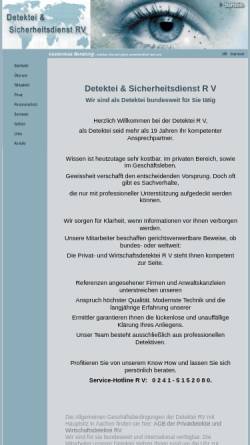 Vorschau der mobilen Webseite www.detektei-aachen.eu, Detektei und Sicherheitsdienst RV