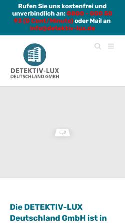 Vorschau der mobilen Webseite detektiv-lux.de, Detektiv Lux