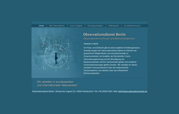 Vorschau von www.observationsdienst-berlin.de, Observationsdienst Berlin