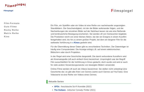 Vorschau von www.filmspiegel.de, Filmspiegel.de