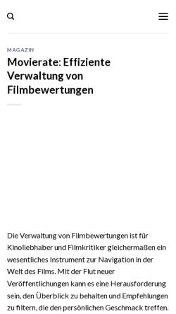 Vorschau der mobilen Webseite www.movierate.de, Movierate.de