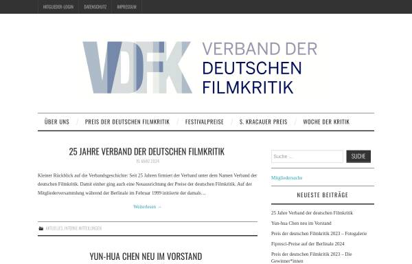 Vorschau von www.vdfk.de, Verband der deutschen Filmkritik