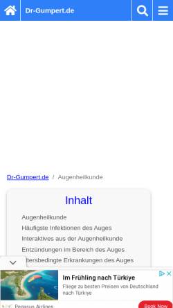 Vorschau der mobilen Webseite www.dr-gumpert.de, Auge - Dr. Gumpert