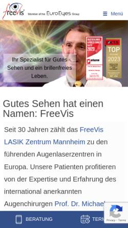 Vorschau der mobilen Webseite www.freevis.de, FreeVis